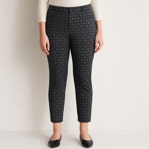GAP Skinny Ankle Pants Women’s 10R Black White Geo Print Stretch Trousers